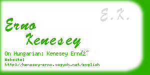 erno kenesey business card